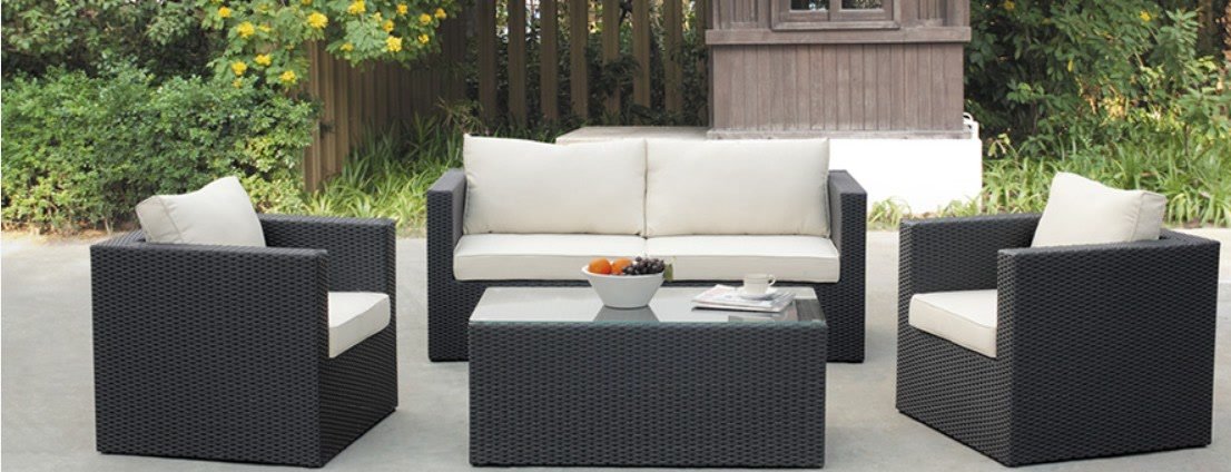 Rattan outdoor lounge set